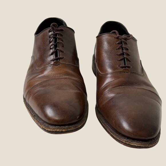 Allen Edmonds Mens Bond Street Cap Toe Textured Leather Lace Up Oxford Size 11.5 - Picture 2 of 12